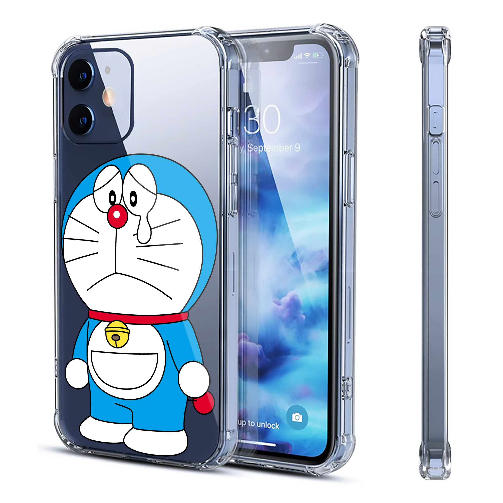 （画像用） ドラえもん Doraemon 【iPhone 12シリーズ対応】透明スマホケース（クリアソフトケース）